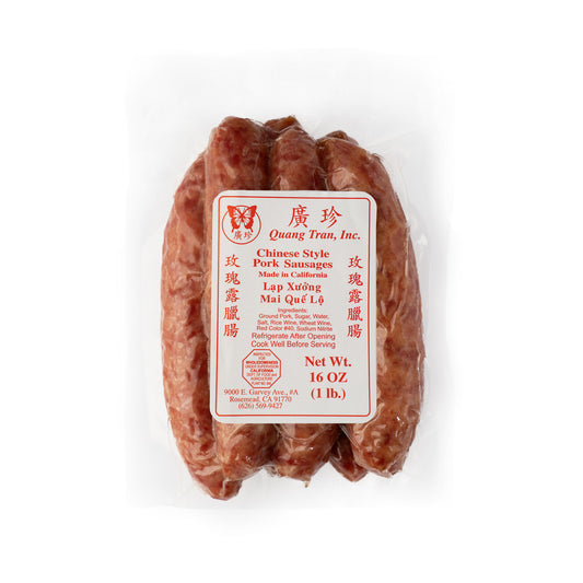 chinese style pork sausages in package