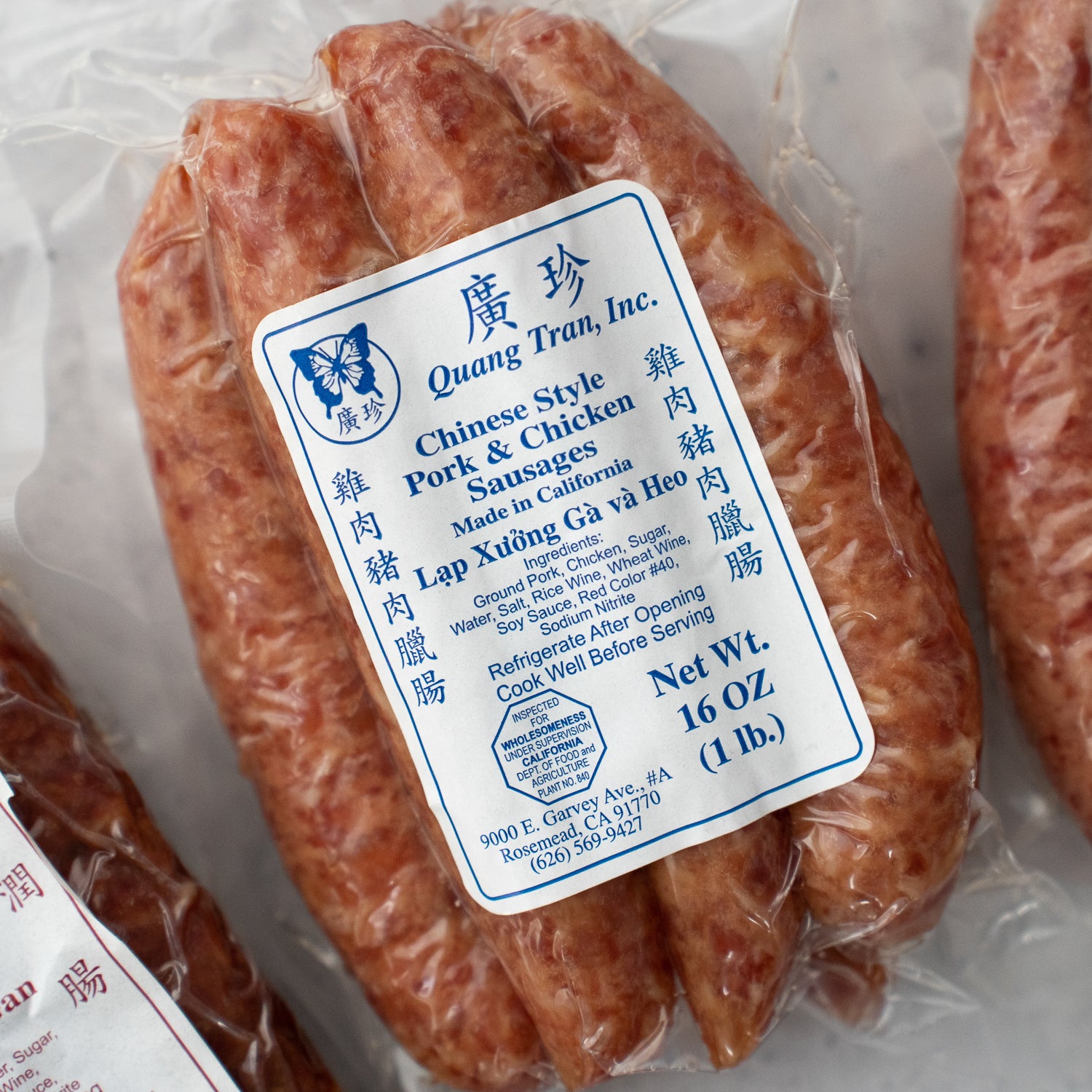 package of quang tran chinese sausage