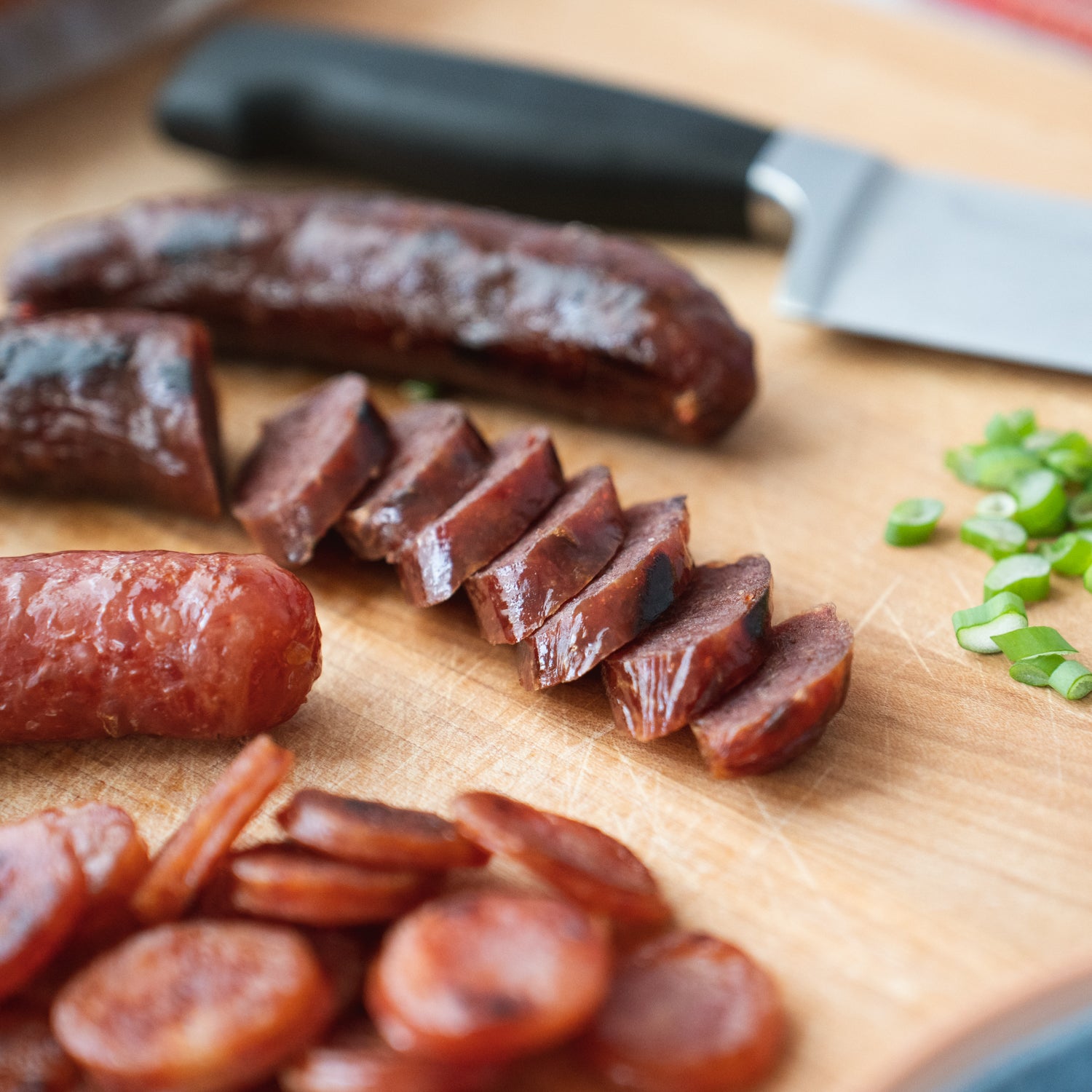 sliced up quang tran chinese sausages