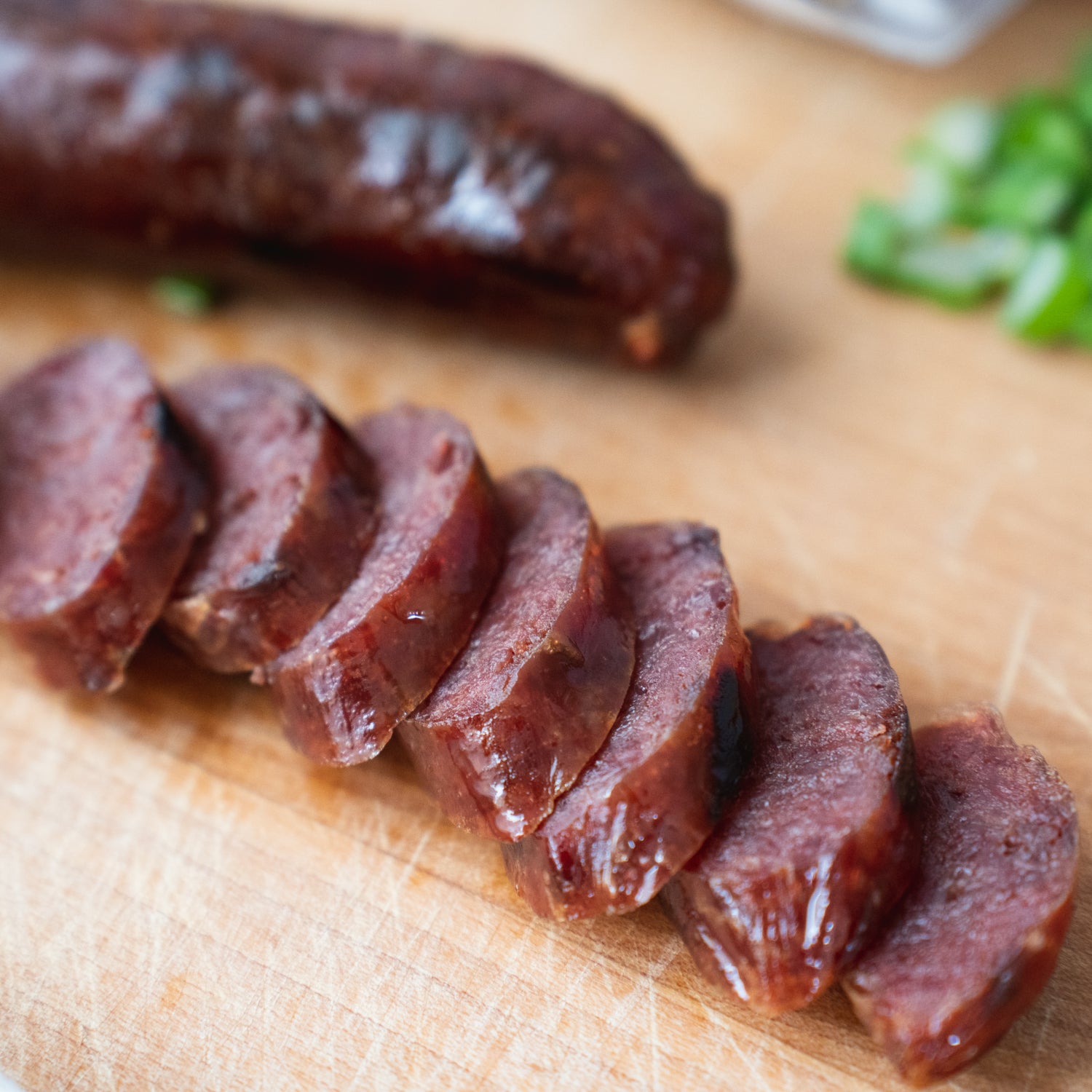 sliced up pork and liver sausage